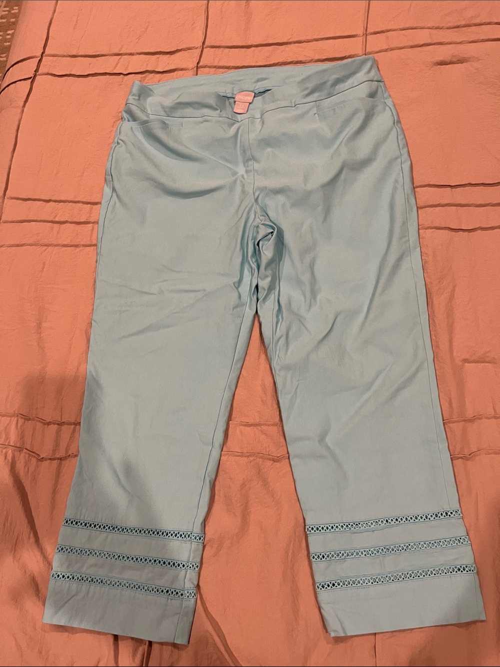 Chico's Light Blue with Eyelet Trim